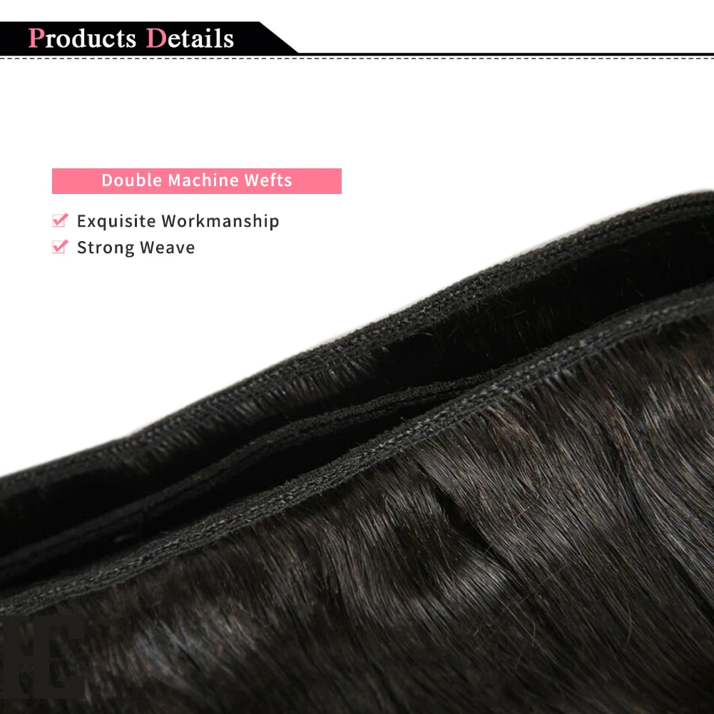 Raw Virgin Unprocessed Straight Bundles Human Hair 3/6 Pcs Human Hair Brazilian Straight Human Hair Bundles Extensions