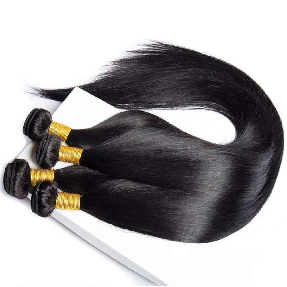 Raw Virgin Unprocessed Straight Bundles Human Hair 3/6 Pcs Human Hair Brazilian Straight Human Hair Bundles Extensions