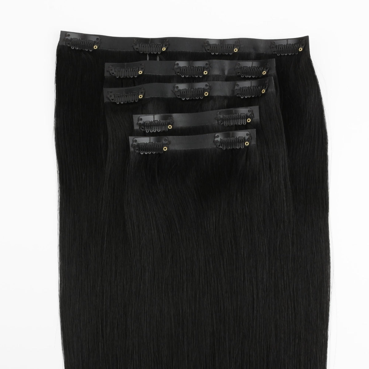 Jet Black Seamless Clip-ins